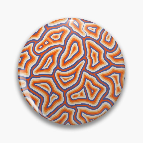 Item preview, Orange and Blue Groovy Liquid Marble Swirl designed and sold by velvetearth.