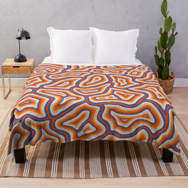 Item preview, Orange and Blue Groovy Liquid Marble Swirl designed and sold by velvetearth.