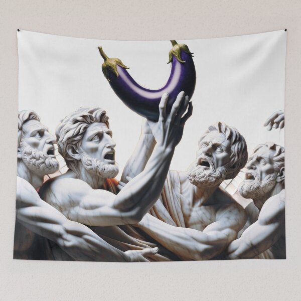 Item preview, Eggplant Surprise - Queer Twist Statues designed and sold by PEACHFULLY.