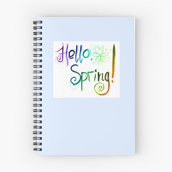 Item preview, Hello Spring watercolor lettering | Hello Spring watercolor painting handlettering designed and sold by lausn.