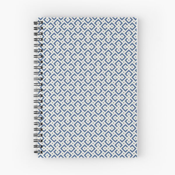Item preview, African Geometric Pattern in Blue and Cream designed and sold by Harmonish.