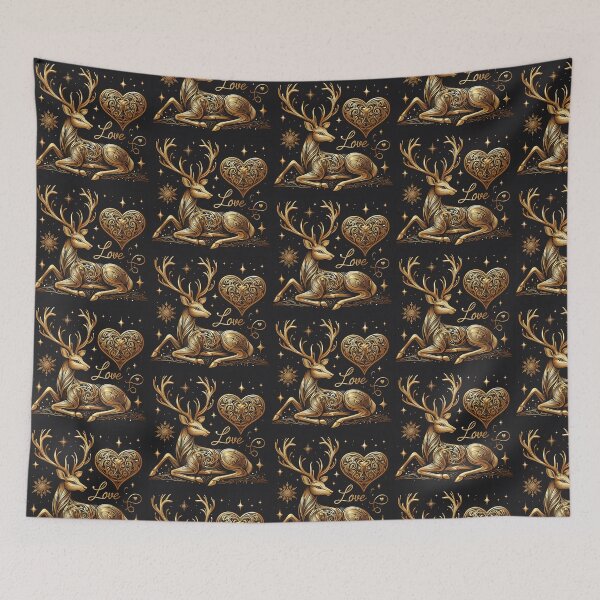 Item preview, golden deer designed and sold by Greydate.