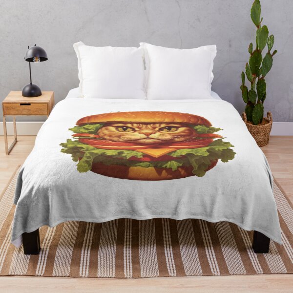 Item preview, Burger cat design designed and sold by RaveAnimals.