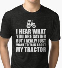 Funny Tractor Gifts Tri-blend T-Shirt