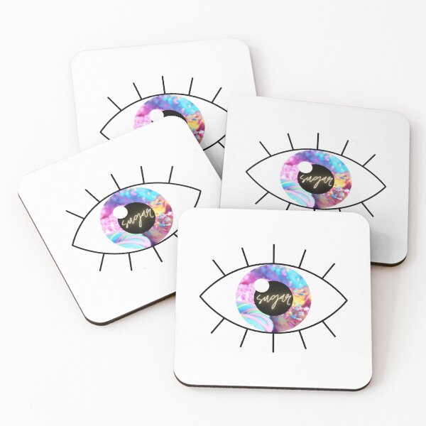 Item preview, Eye with colored donuts and the writting sugar designed and sold by AnnasAnia.