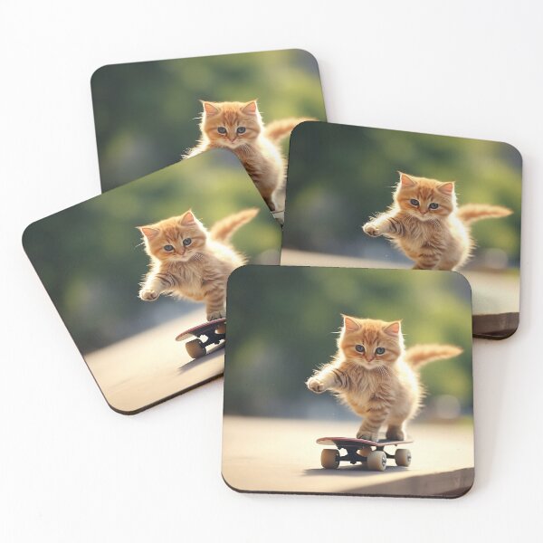 Item preview, Cat Riding Skateboard designed and sold by CatsAndDogs-TF.