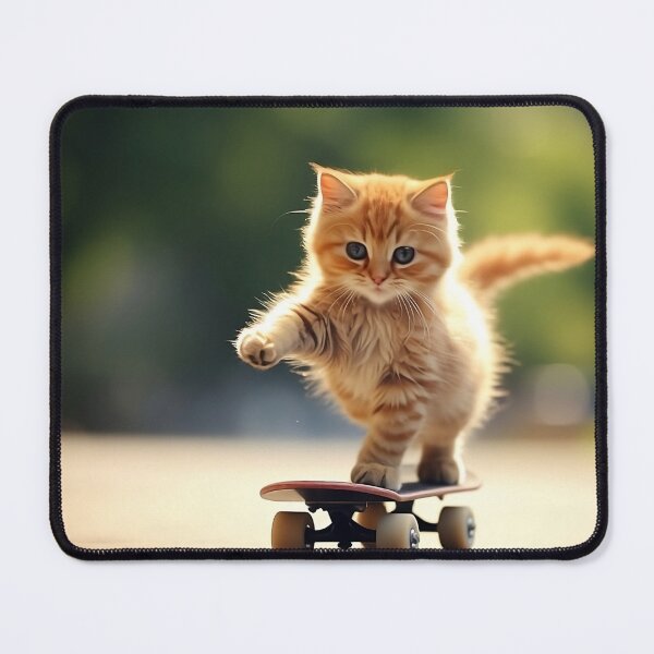 Item preview, Cat Riding Skateboard designed and sold by CatsAndDogs-TF.