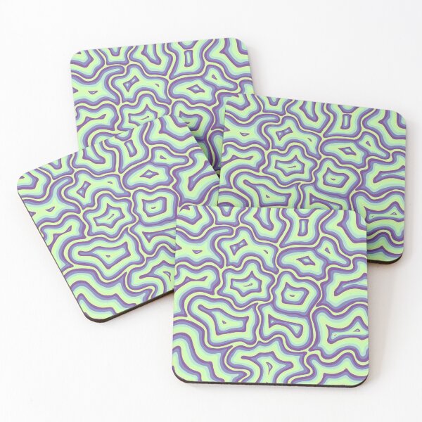 Item preview, Green and Purple Groovy Liquid Marble Swirl designed and sold by velvetearth.