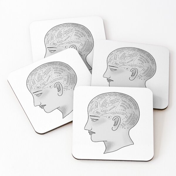 Item preview, Funny Phrenology Head designed and sold by thelittleforest.