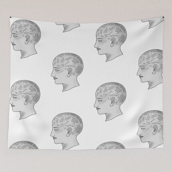 Item preview, Funny Phrenology Head designed and sold by thelittleforest.