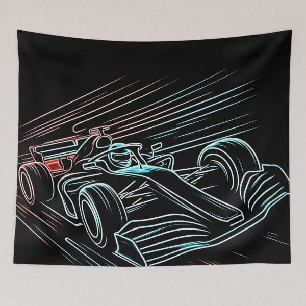 Item preview, Neon Speed Demons - High-Octane Race Car Artwork designed and sold by ElLocoMus.