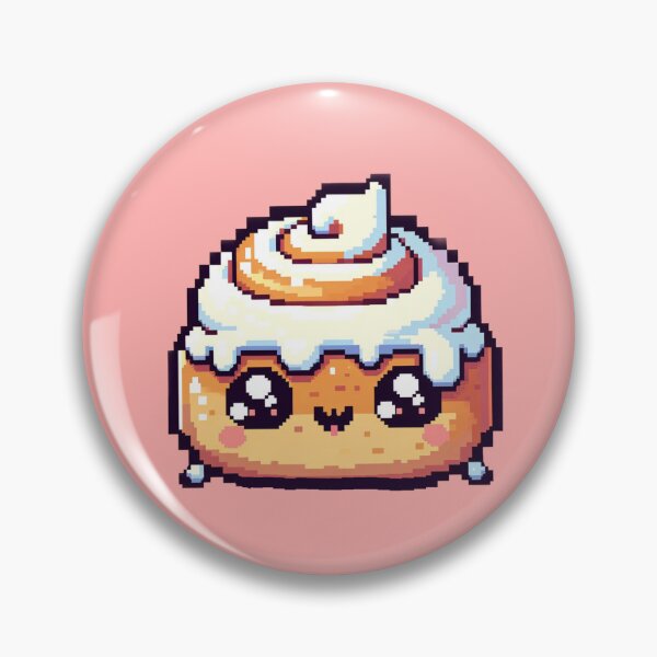 Artikelvorschau, Chibi-Zimtstrudel – Pixelierte Gebäck-Perfektion entworfen und verkauft von With3Teeth.