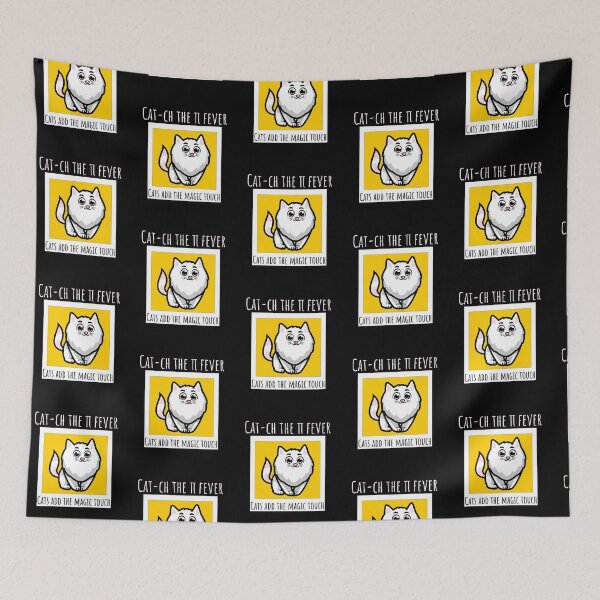 Item preview, Catch the pi fever-Cats add the magic touch-pi symbol-pi symbol-Animal designed and sold by ButterflyDsgns6.