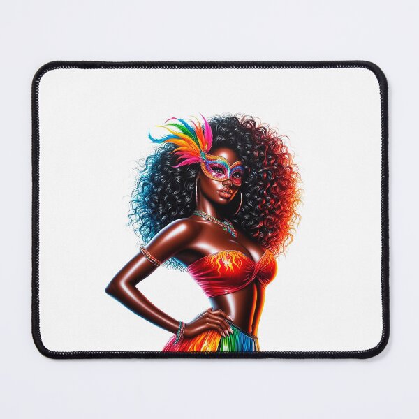 Item preview, Mardi Gras Black Girl, Carnival Girl, Afro American Girl, Mardi Gras Parade, Mardi Gras Party. designed and sold by gabrielakrall.