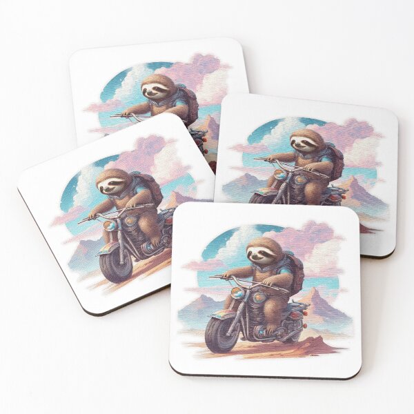 Item preview, Sloth riding a motorcycle in the desert designed and sold by jnsmerchstore.