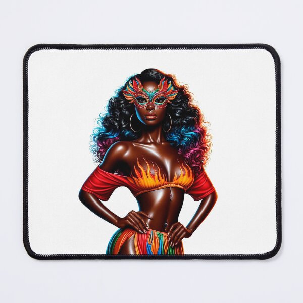 Item preview, Mardi Gras Carnival Afro Woman, Mardi Gras Black Woman, Afro American Girl, Mardi Gras Parade, Mardi Gras Party. designed and sold by gabrielakrall.