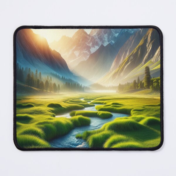 Item preview, Dawn in the Mountain Valley- Nature designed and sold by SheetalMourya.