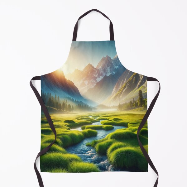 Item preview, Dawn in the Mountain Valley- Nature designed and sold by SheetalMourya.