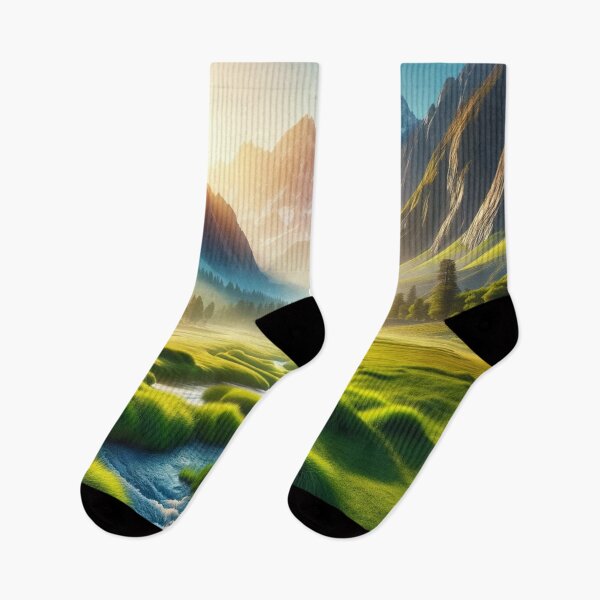 Item preview, Dawn in the Mountain Valley- Nature designed and sold by SheetalMourya.