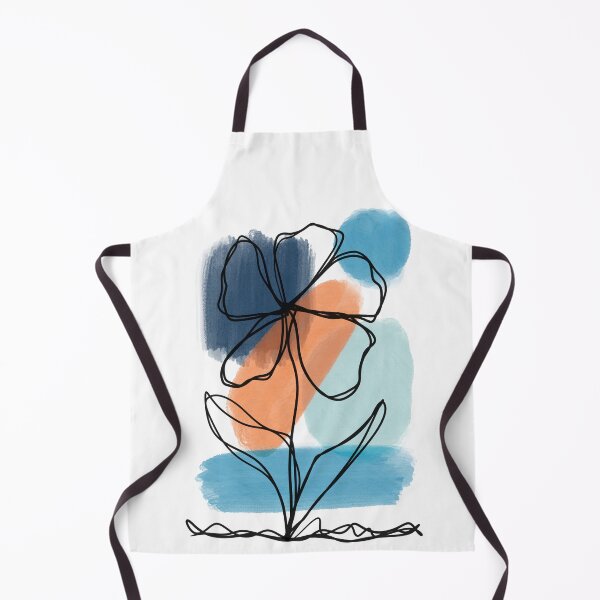 Item preview, Flower continuous line art in blue designed and sold by delightbynaomi.