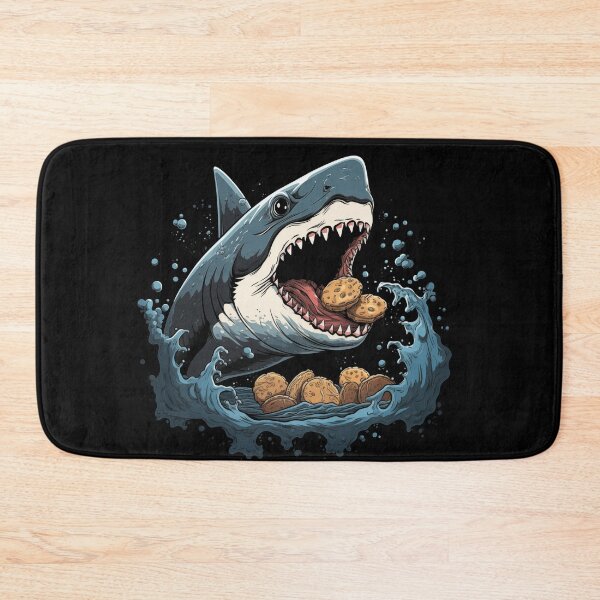 Item preview, Angry shark eating cookies funny shark designed and sold by Szkicerka.