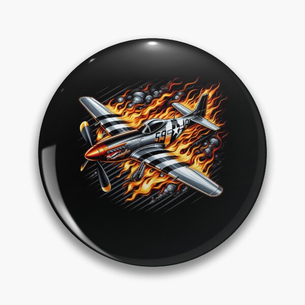 Item preview, P-51 Mustang flame design designed and sold by BeztProductz.