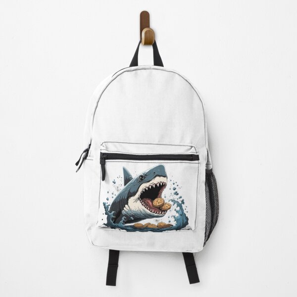Item preview, Angry shark eating cookies funny shark designed and sold by Szkicerka.