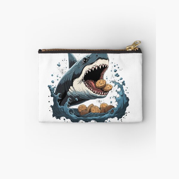 Item preview, Angry shark eating cookies funny shark designed and sold by Szkicerka.