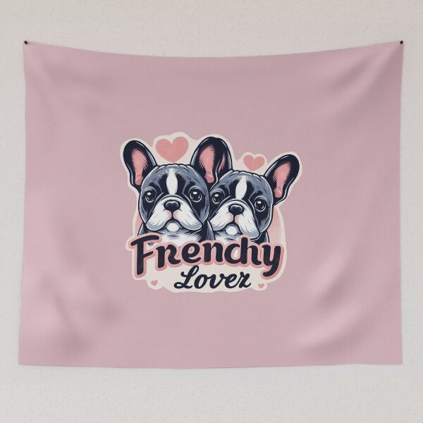 Item preview, Couple of black French bulldog artwork for puppies lovers designed and sold by Tio-Tecun.