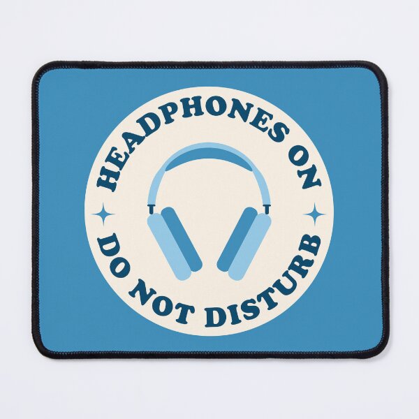 Item preview, Headphones On Do Not Disturb Sticker - Blue and Blue designed and sold by mariamemakes.