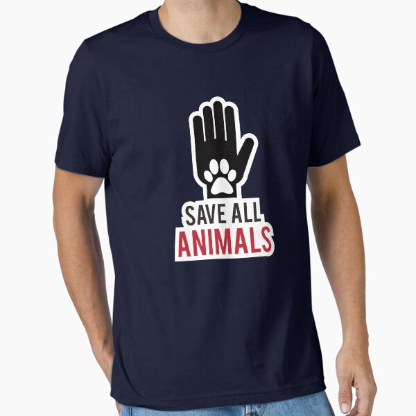 Item preview, Save All Animals - Cute Hand And Paw Animal Protection designed and sold by PopPop BobBob.