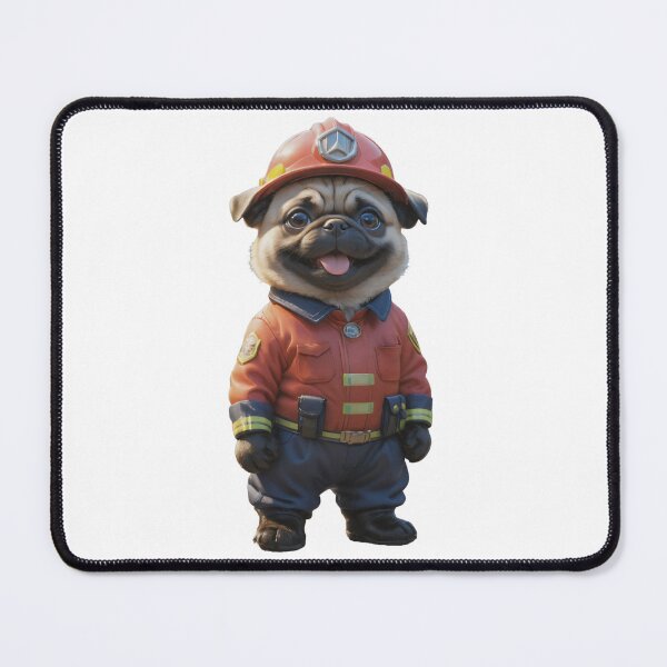 Item preview, Firefighter Pug Dog designed and sold by GiwuArt777.