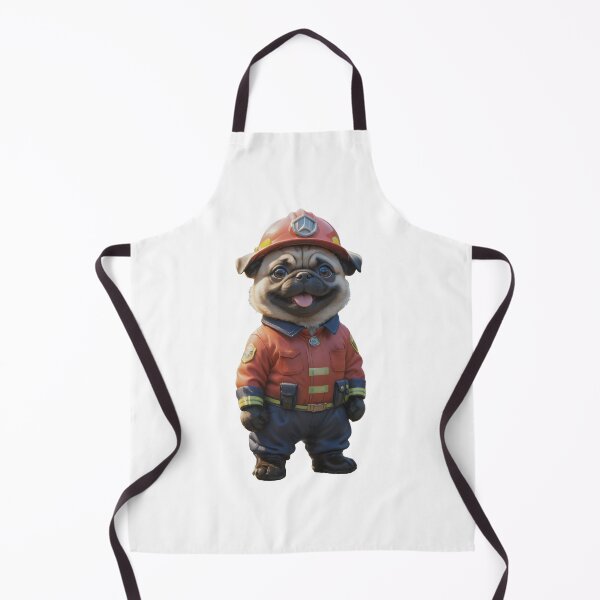 Item preview, Firefighter Pug Dog designed and sold by GiwuArt777.