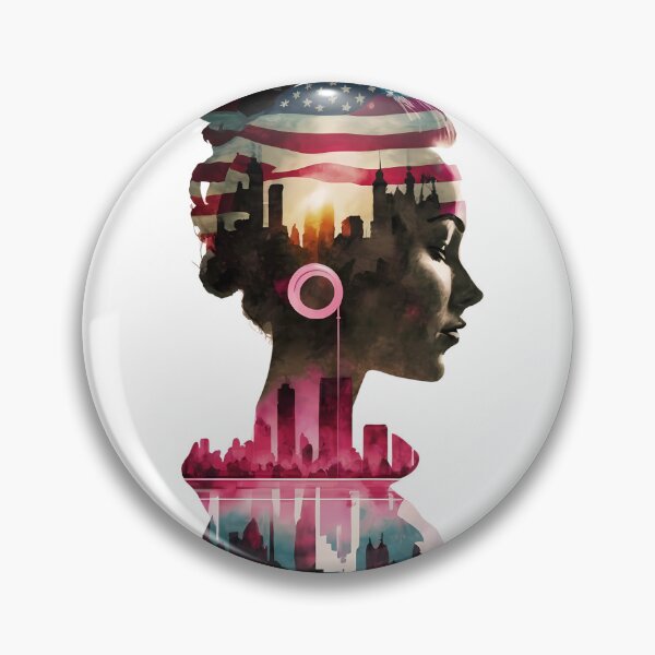 Item preview, Lady listening noise of the city, double exposure art designed and sold by Zibis09.