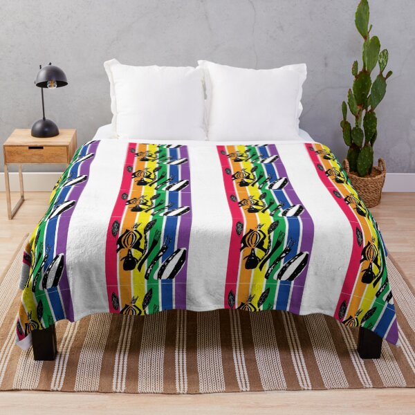 Item preview, Woodblock Style Zebra Print with Colorful Stripes designed and sold by jwturcott.