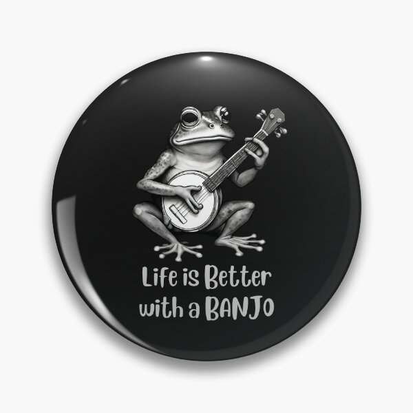 Item preview, Life is Better with a Banjo, Musical Frog Playing Banjo designed and sold by Urban-Celt.