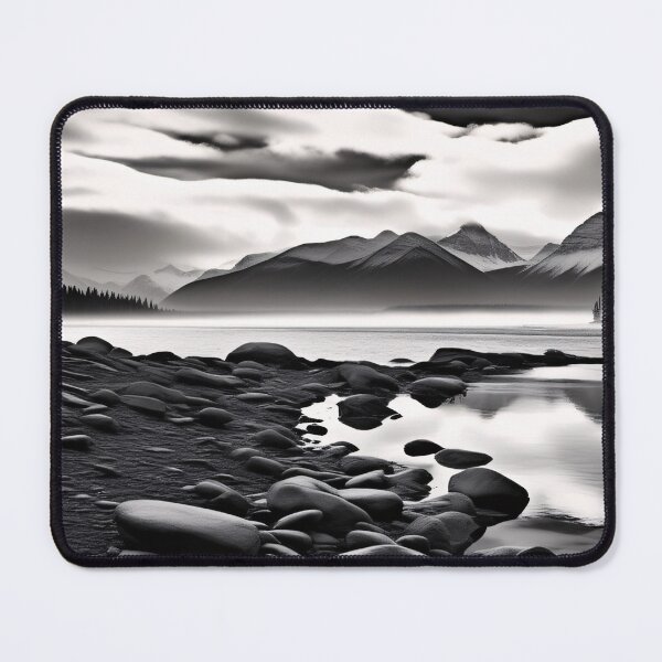Item preview, Black and White Landscape - Serene Scenery designed and sold by Serenitia.