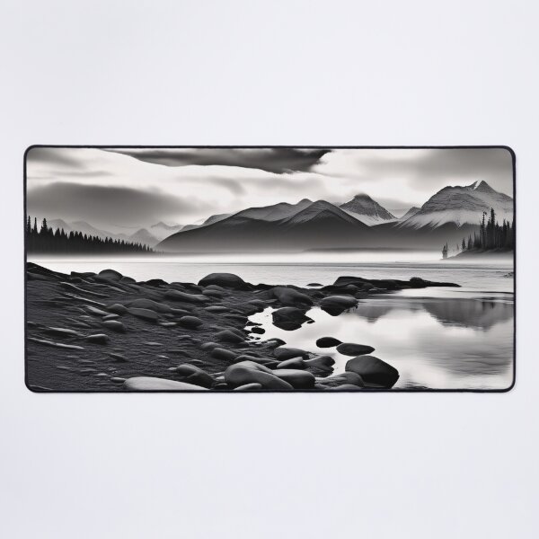 Item preview, Black and White Landscape - Serene Scenery designed and sold by Serenitia.