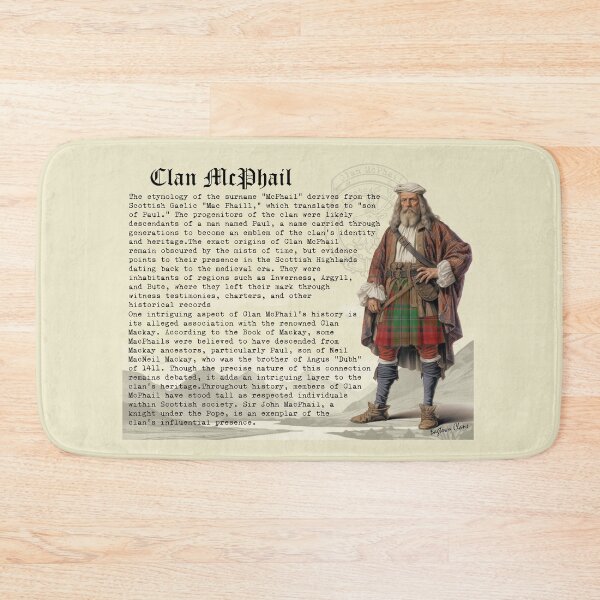 Item preview, McPhail Scottish Clan History  designed and sold by BagTown Clans.