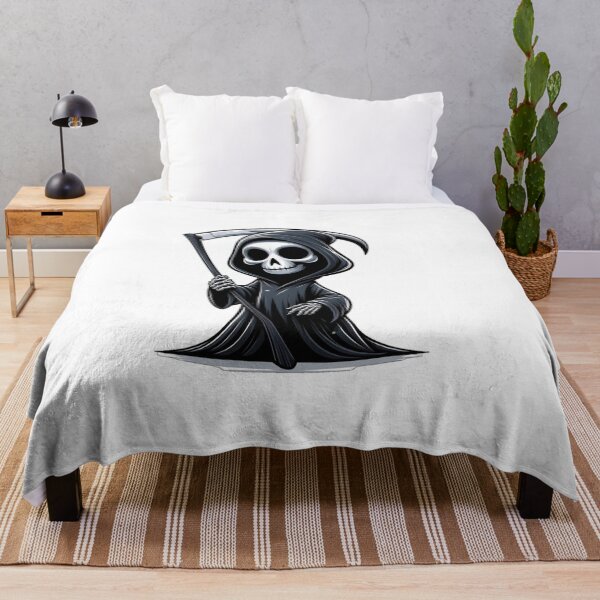 Item preview, Cute Grim Reaper in Black Robe with Scythe designed and sold by kylmllr101684.