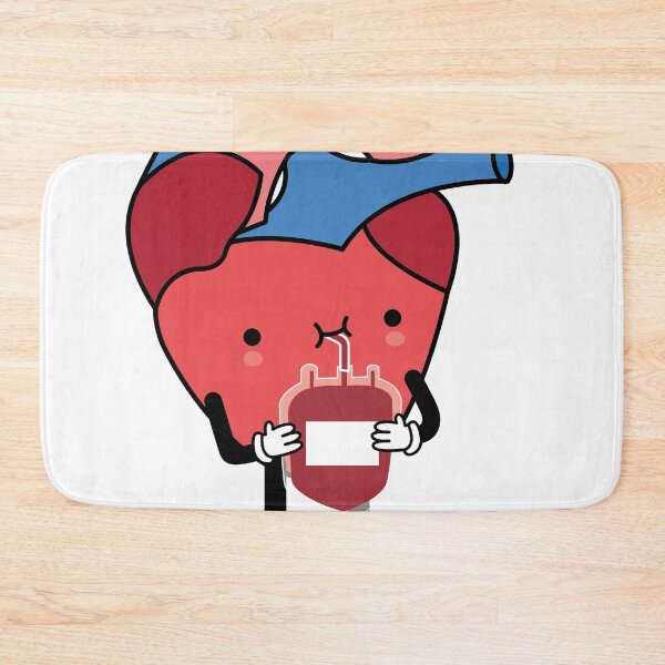Item preview, kawaii heart drinking blood designed and sold by Denisse diseno.