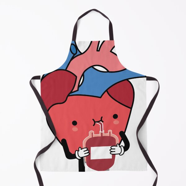 Item preview, kawaii heart drinking blood designed and sold by Denisse diseno.