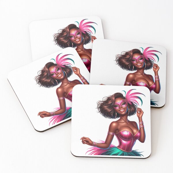 Item preview, Mardi Gras Carnival Afro Lady, Mardi Gras Black Woman, Afro American Girl, Mardi Gras Parade, Mardi Gras Party. designed and sold by gabrielakrall.