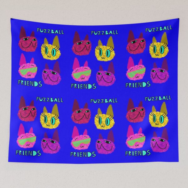 Item preview, Fuzzy Cats FFF Fuzzball Friends Forever! designed and sold by chowlet.