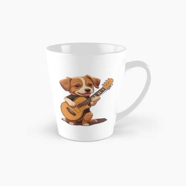 Item preview, Cute Brown Dog Strumming a Guitar designed and sold by BaisaStudio.
