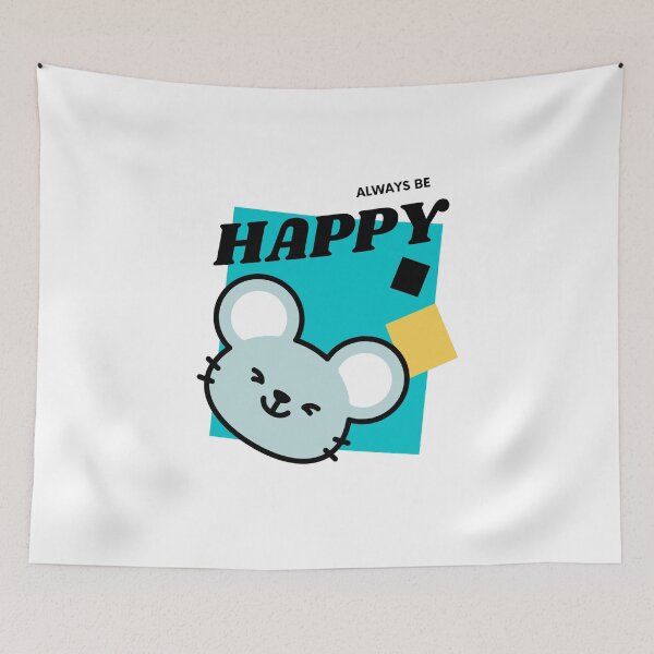 Item preview, Always be happy cute mouse face designed and sold by Culmika.