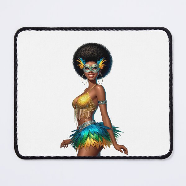 Item preview, Carnival Black Woman, Carnival Girl, Afro American Girl, Mardi Gras Parade, Mardi Gras Party. designed and sold by gabrielakrall.