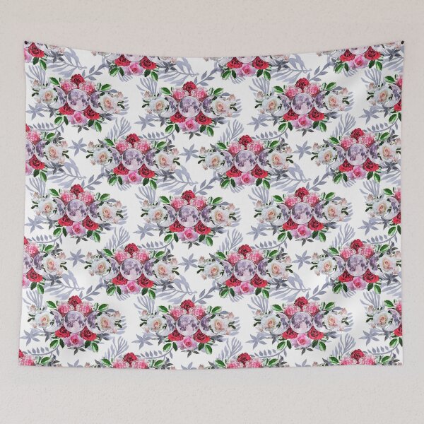 Item preview, Floración eterna: triple diosa con rosas de acuarela designed and sold by tracydixon.
