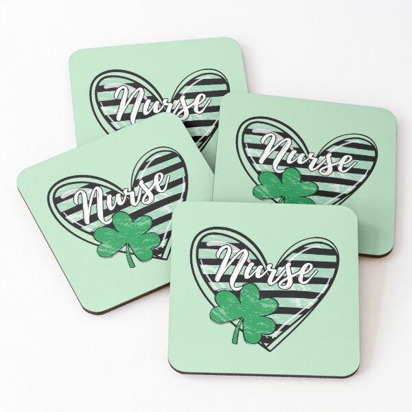Item preview, St. Patrick's Day Shamrock Nurse Heart designed and sold by SunfullyYours.