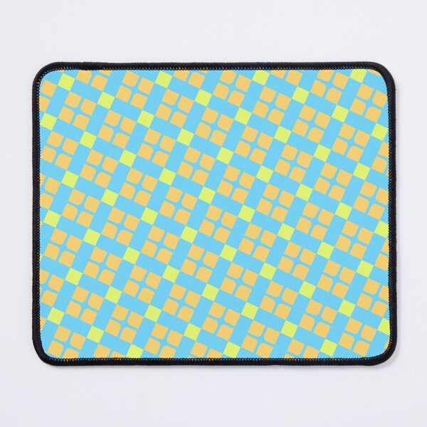 Item preview, Blue Yellow & Orange Cross Squares Infinite Endless Pattern designed and sold by Alchemy-A-La-G.